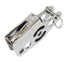 SEA SURE Einfachblock gleitlagernd 25mm Bockrolle Hohlachse U-Bügel V-Klemme SS0013