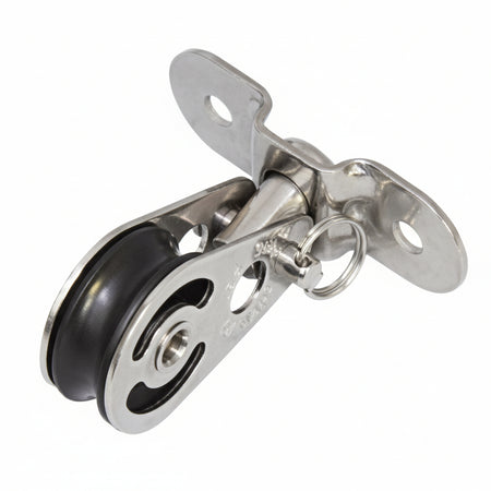 SEA SURE Einfach-Stehblock gleitlagernd 25mm Bockrolle mit Wirbel SS0019