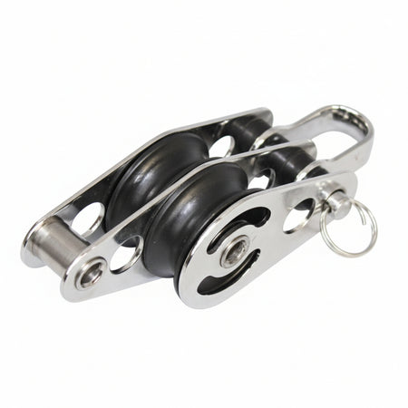 SEA SURE Doppelblock gleitlagernd 25mm Bockrolle Schäkel U-Bügel SS0023
