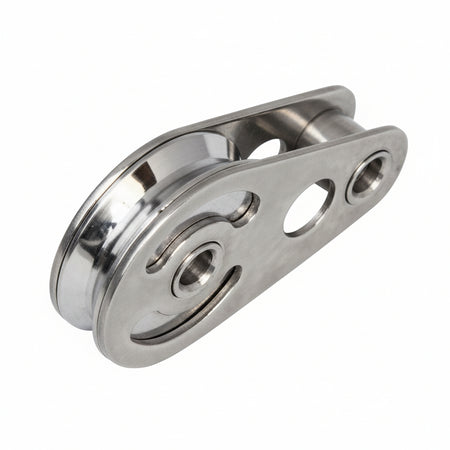 SEA SURE Einfachblock gleitlagig 44mm, Drahtseil 6mm, Nylonrolle 25mm, Hohlachse