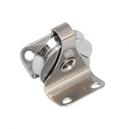 SEA SURE Einfach-Mastblock gleitlagig 31mm, Drahtseil 6mm, Nylonrolle 25mm, U-Bügel