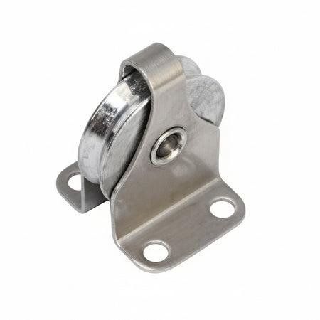 SEA SURE Einfach-Decksblock gleitlagig 36mm, Drahtseil 6mm, Nylonrolle 25mm, U-Bügel