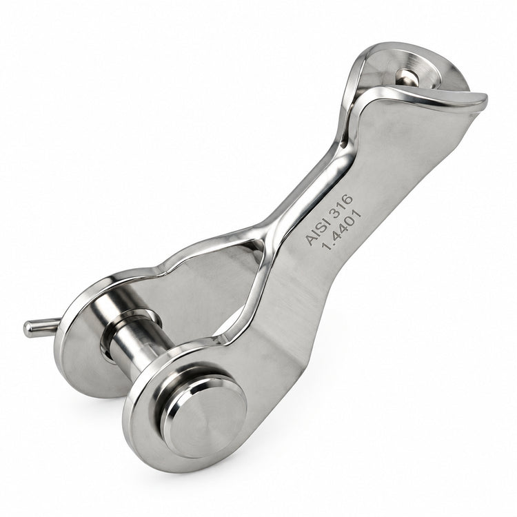 Niederholer Schlüssel Edelstahl 1.4401 SS0501 - Kopf 13 mm mit Schäkelende