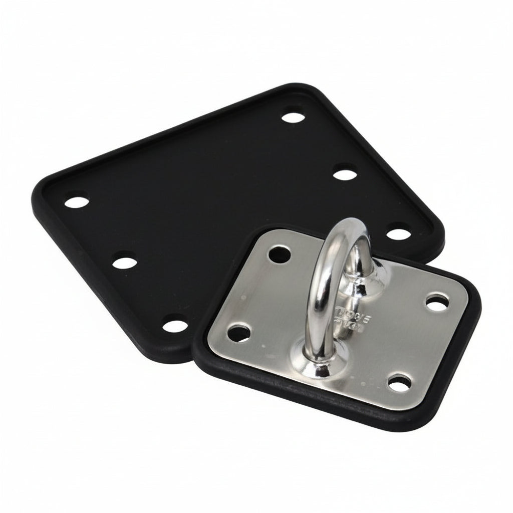 Gegenplatten zum Einbetten - Nylon schwarz für Masthalterungen