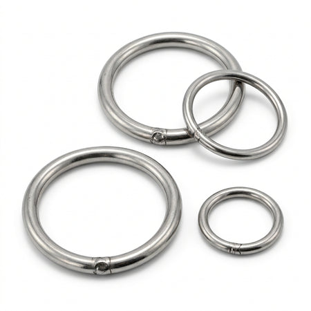 SEA SURE Rundringe – Edelstahl 1.4401, Industriefinish, Ø innen 15–75 mm