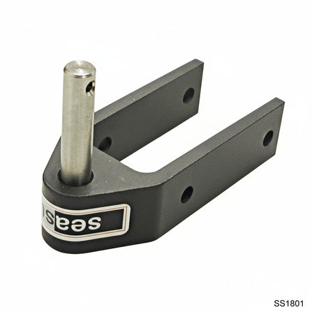 SEASURE Ruderbeschlag SS1801 Aluminium schwarz eloxiert – Fingerling Ø 8 mm
