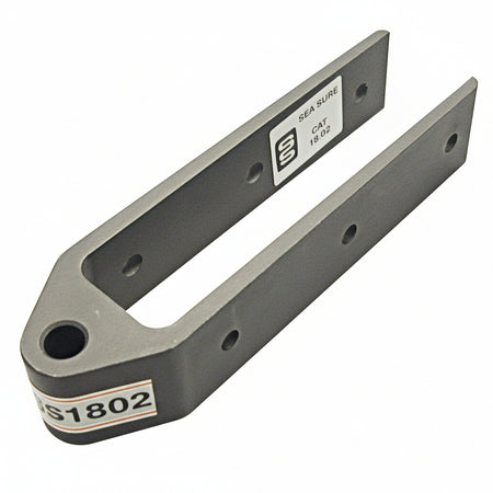 SEASURE Ruderbeschlag SS1802 aus Aluminium mit Auge für Fingerling Ø 8 mm, Länge 100 mm