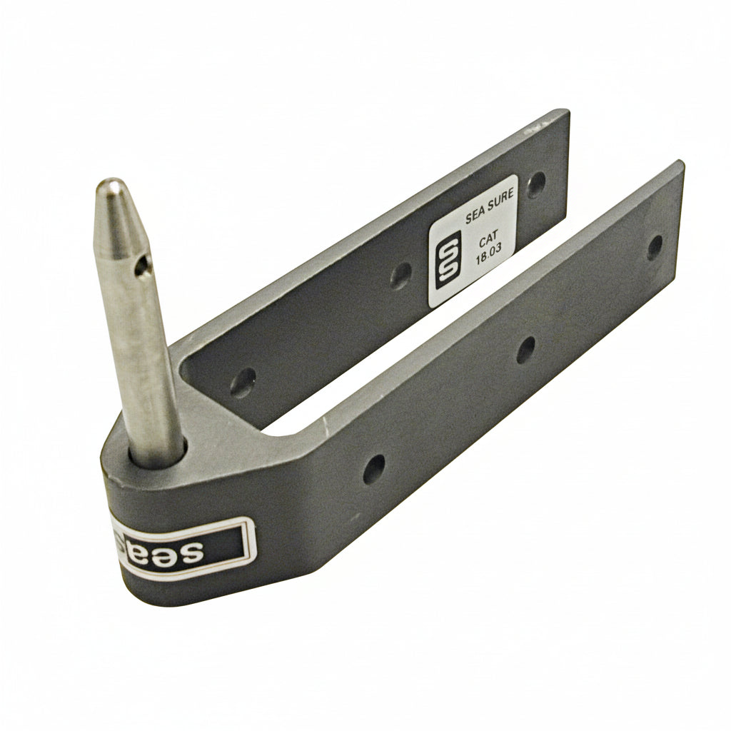 SEASURE Ruderbeschläge Aluminium schwarz eloxiert – Fingerling Ø 8 mm, Länge 46 mm
