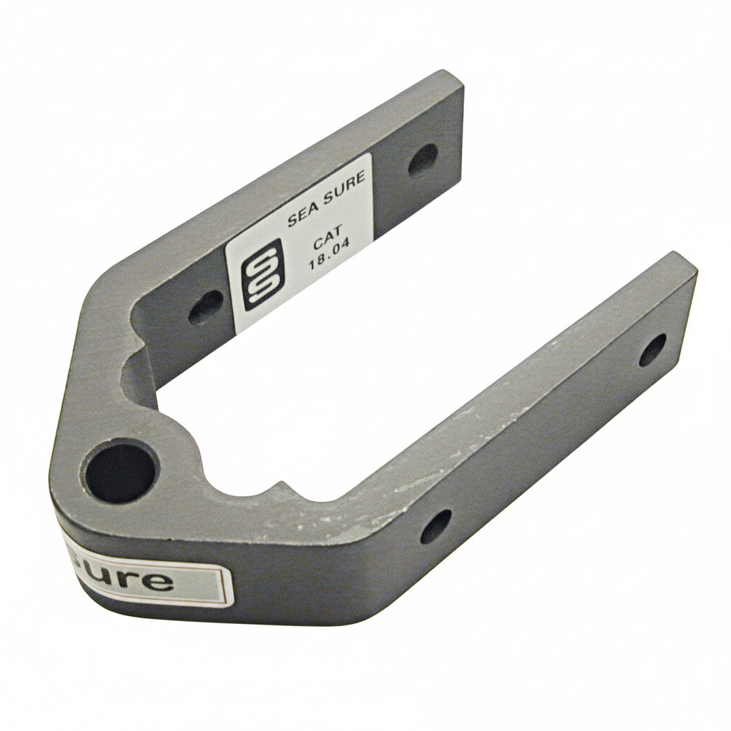 SEASURE Ruderbeschlag SS2204 aus Aluminium mit Auge für Fingerling Ø 10 mm, Bi 38 mm