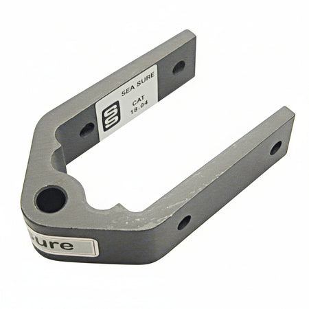 SEASURE Ruderbeschlag SS2204 aus Aluminium mit Auge für Fingerling Ø 10 mm, Bi 38 mm