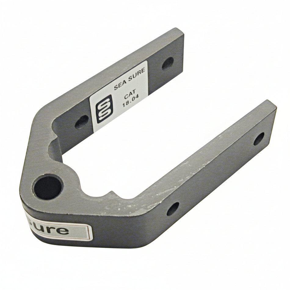 SEASURE Ruderbeschlag SS2204 Aluminium mit Auge – für Fingerling Ø 10 mm, Bi 38 mm