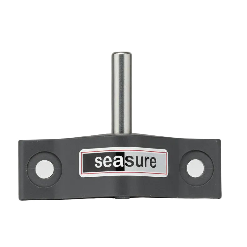 SEASURE Spiegelbeschlag SS2213 aus schwarz eloxiertem Aluminium mit Fingerling Ø 10 mm, Höhe 22 mm