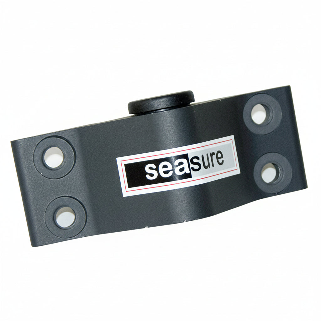 SEASURE Spiegelbeschlag SS1840 aus schwarz eloxiertem Aluminium für Fingerling Ø 8 mm, 4 Bohrungen
