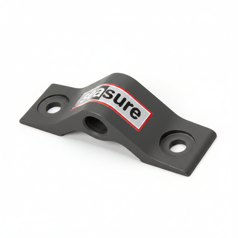 SEASURE Spiegelbeschlag SS2212 aus schwarz eloxiertem Aluminium für Fingerling Ø 10 mm, 2 Bohrungen