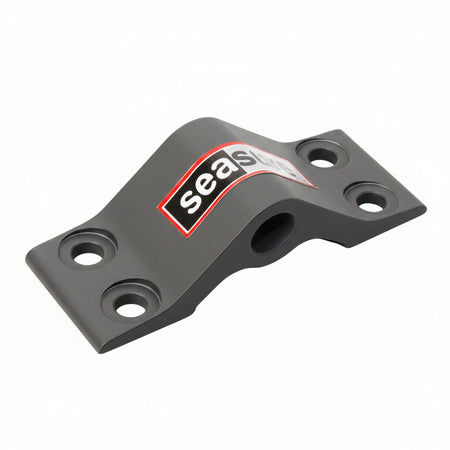 SEASURE Spiegelbeschlag SS2215 aus schwarz eloxiertem Aluminium für Fingerling Ø 10 mm, 4 Bohrungen