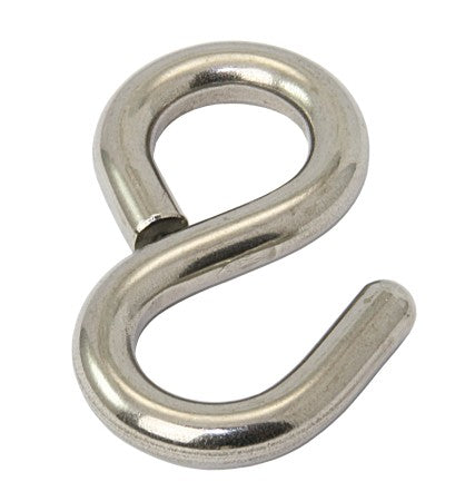 SEA SURE S-Haken asymmetrisch Edelstahl A4 8x68mm - offener Haken robust