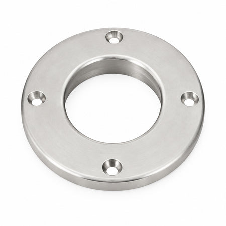 Helle ringförmige Optimist Mastführung SS300002 aus Nylon in Draufsicht mit zentraler Mastöffnung und vier Befestigungsbohrungen im Flansch, für ein Deckloch von 57 mm.