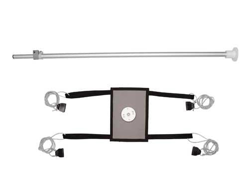 Stopgull Schlauchboothalterung - Befestigungssatz mit Teleskopstütze