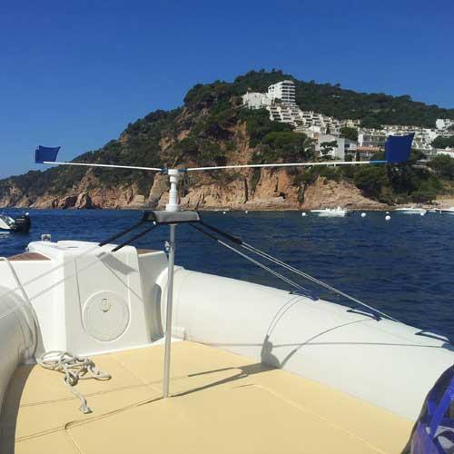 Stopgull Schlauchboothalterung - Befestigungssatz mit Teleskopstütze