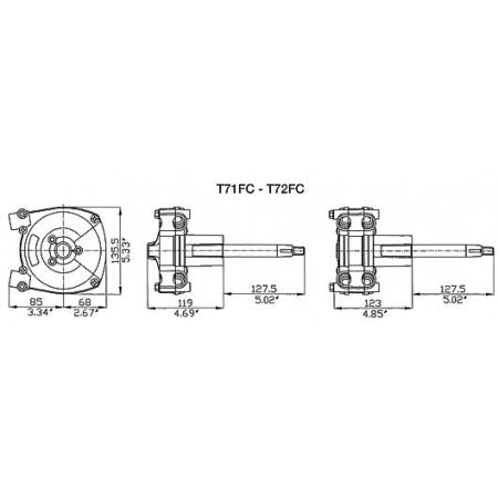ULTRAFLEX Steuerkopf T71FC/T72FC Planetengetriebe - Einfach/Doppelsteuerkabel