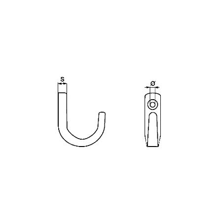 Edelstahlhaken TA-3 - LAMP SUGATSUNE - Poliert - 2 Größen