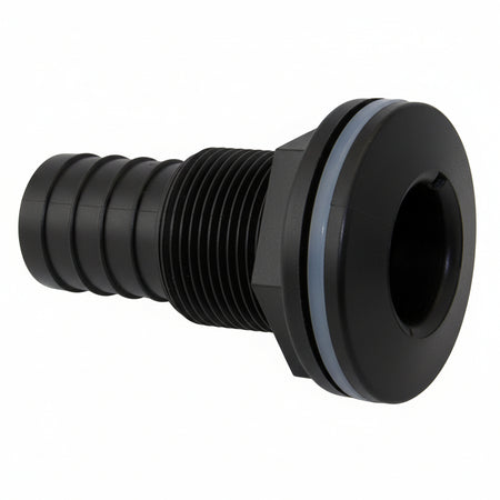 TRUDESIGN Borddurchlass mit Schlauchanschluss Nylon 1/2" bis 2" Schwarz/Weiß schwarz