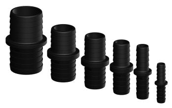 TRUDESIGN Schlauchverbinder Gerade Nylon/GFK Schwarz - Verschiedene Größen