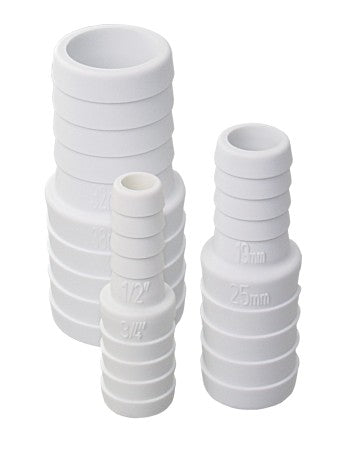 TRUDESIGN Schlauch-Reduzierstück Nylon/GFK Weiß - Verschiedene Größen