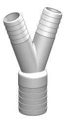 TRUDESIGN Schlauchverbinder Y-Stück Nylon/GFK Weiß - Verschiedene Größen