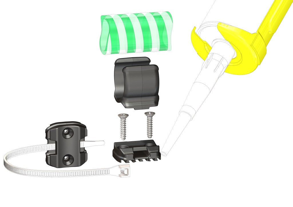 TRUDESIGN Schlauchklammer POM mit Sockel - Verschiedene Größen