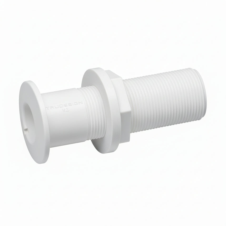 TRUDESIGN Borddurchlass Extra Lang Nylon 3/4" bis 3" Schwarz/Weiß weiß