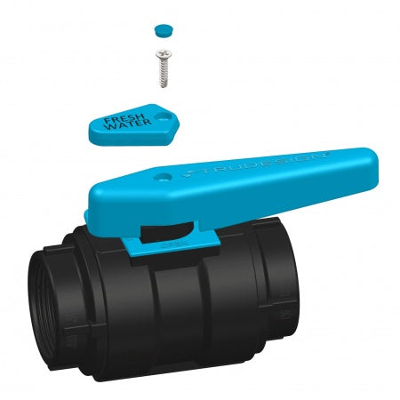 TRUDESIGN Plaketten für Kugelventil-Hebel 1/2', 3/4', 1' - verschiedene Beschriftungen