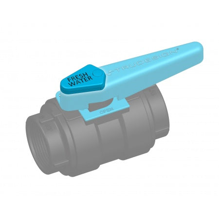 TRUDESIGN Plaketten für Kugelventil-Hebel 1/2', 3/4', 1' - verschiedene Beschriftungen