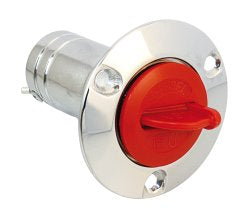 Tankeinfüllstutzen Messing verchromt mit Kunststoffdeckel - Wasser, Diesel, Benzin & Abwasser