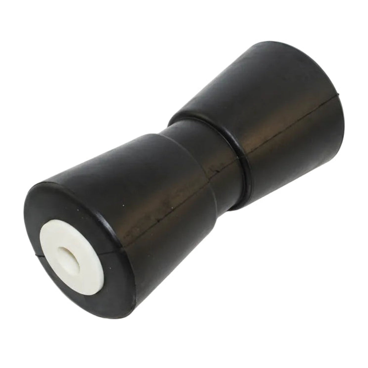 V-Kielrolle Gummi schwarz mit ABS-Buchse - verschiedene Größen