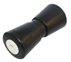 V-Kielrolle Gummi schwarz mit ABS-Buchse - verschiedene Größen