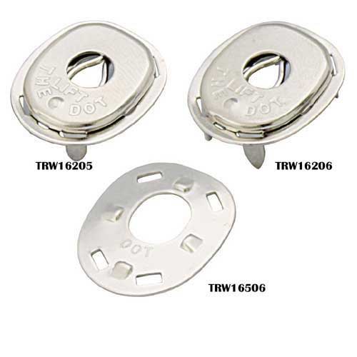 LIFT-THE-DOT® Oberteil - Planenknopf Messing vernickelt für Boot und LKW