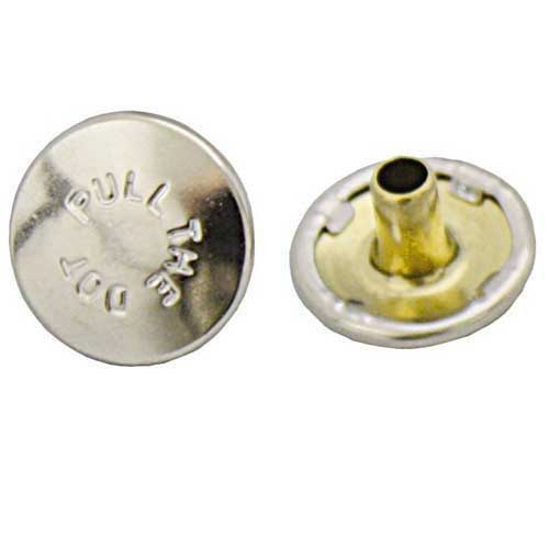 PULL-THE-DOT® Oberteil - Planenknopf Messing vernickelt für maritime Befestigungen