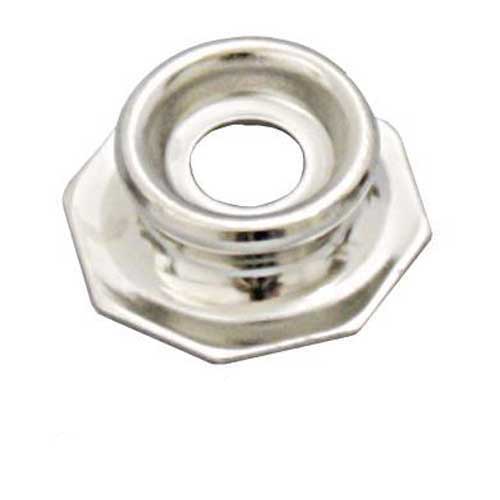 PULL-THE-DOT® Unterteil - Planenknopf Messing vernickelt für maritime Befestigungen