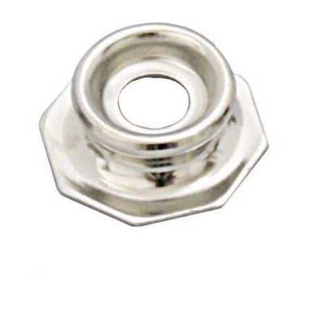 PULL-THE-DOT® Unterteil - Planenknopf Messing vernickelt für maritime Befestigungen