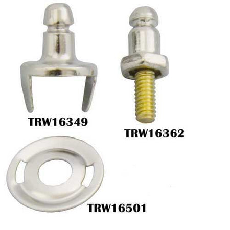 LIFT-THE-DOT® Unterteil - Planenknopf Messing vernickelt für Boot und LKW
