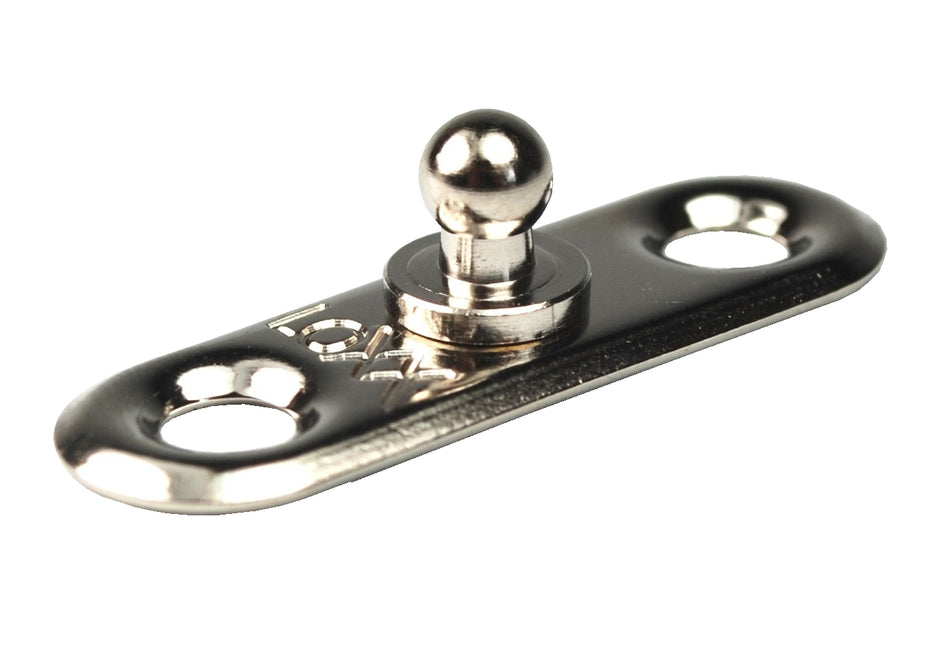 LOXX® Unterteil Messing vernickelt zum Aufschrauben - Für Cabrio-Verdecke 22.3 mm