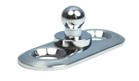 LOXX® Unterteil Messing verchromt zum Aufschrauben - Für Cabrio-Verdecke 15 mm