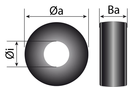 UBI MAIOR Aluminium Barber Ringe schwarz - Hochfeste Ringe für Segeltechnik