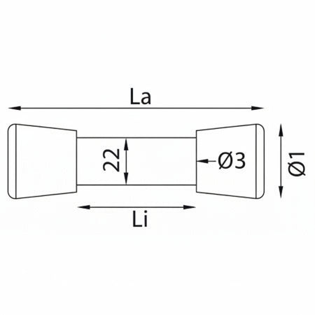 UBI MAIOR Aluminium Soft-Hanks T-Bones - Leichte Seilbefestigung
