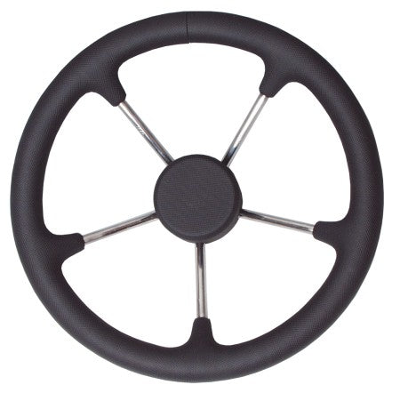 ULTRAFLEX Steuerrad V70 Edelstahl/PU 350mm 5 Speichen