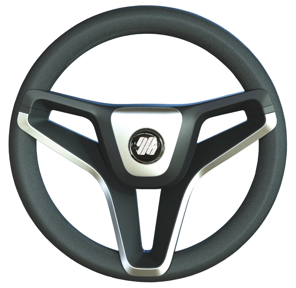 ULTRAFLEX Steuerrad PORTOFINO Weich-Kunststoff 350mm schwarz/chrom