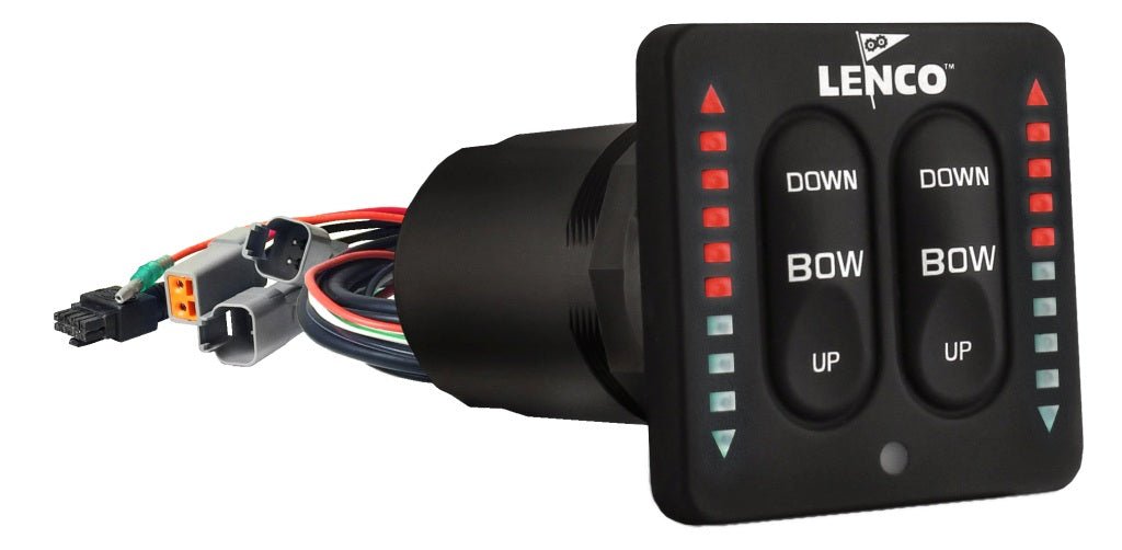 LENCO LED-Einbauschalter Single 12/24V mit integrierter Kontrollbox