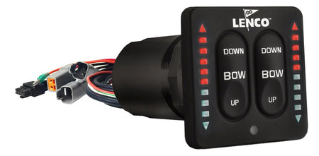 LENCO LED-Einbauschalter Single 12/24V mit integrierter Kontrollbox