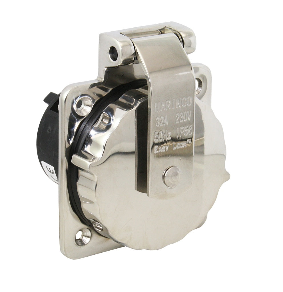 MARINCO NEMA L5 Einbau-Steckdose A4 230V 32A mit Schraubdeckel